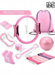 Kit de Pilates y Yoga 14 Piezas | Aro + Bandas + Pelota + Bolsa
