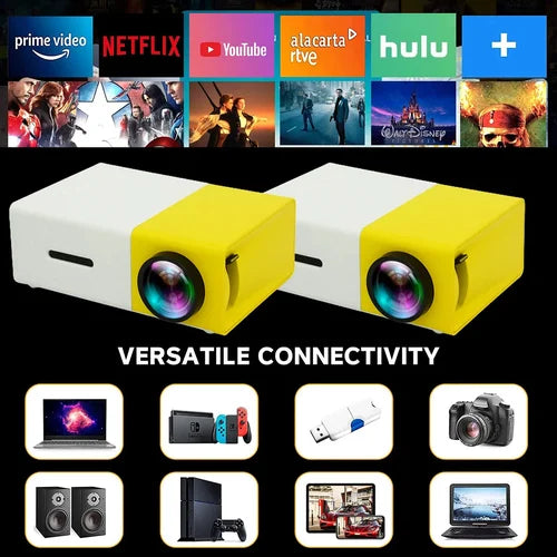 Mini Proyector Portátil YG300 | Pantalla 100 Pies · HDMI · 30.000H de Lámpara